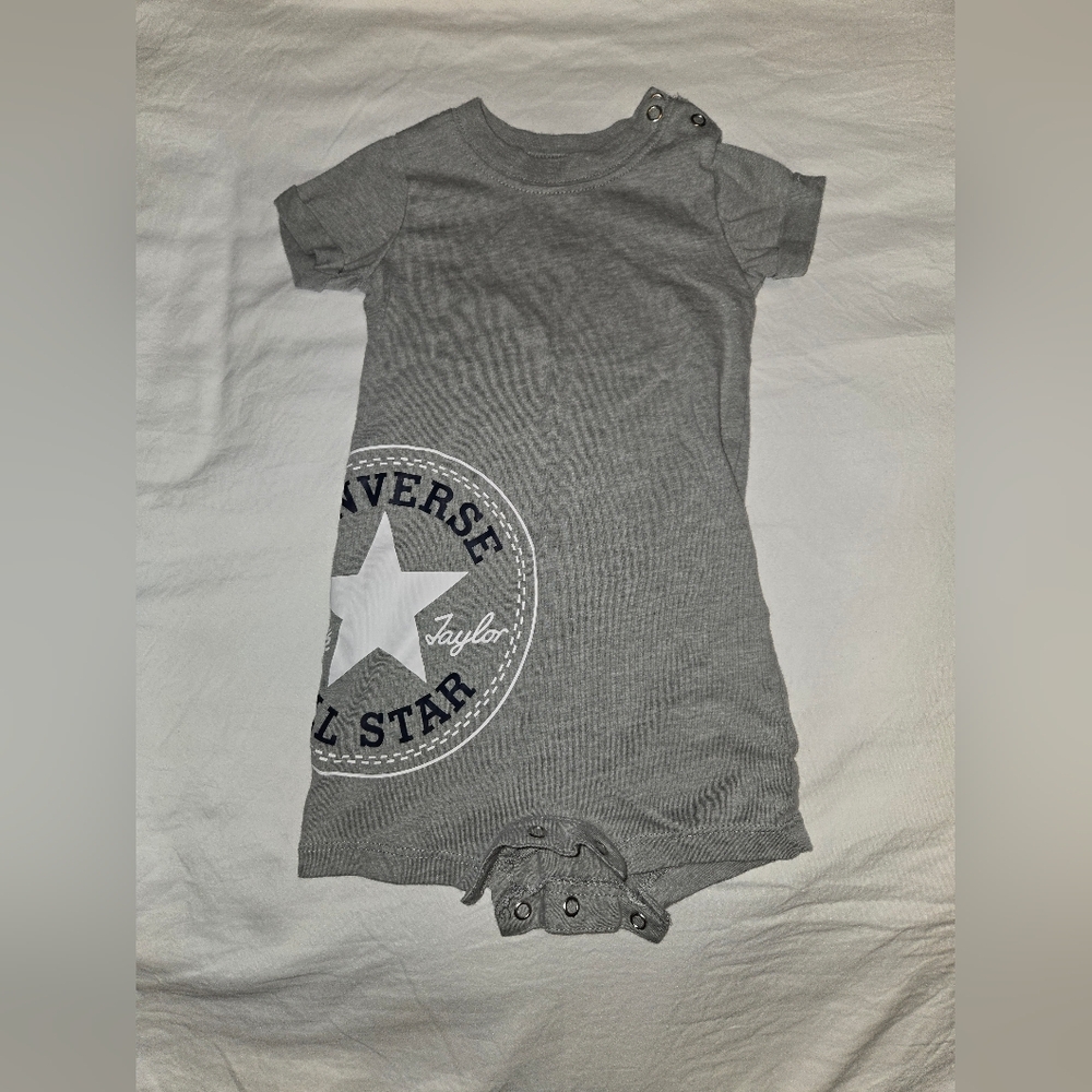 Gray Converse Baby Romper